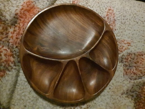 Geschnitzte vintage holzschale - vintage,