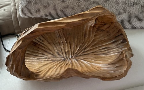 Holzschale handgeschnitzt aus - holzschale,