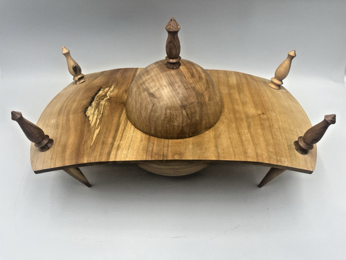 Holzschale mit deckel - mit,