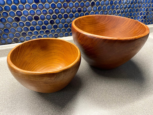 Teakholz schalen - 2,