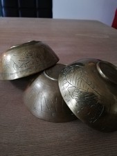3 sehr alte Messing Schalen
