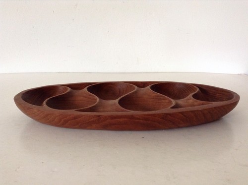 Teak holzschale wellen 6 - holzschale,,