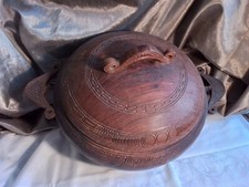 Vintage Holzschale mit Deckel