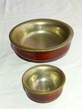 Tibet Holz Schalen Neusilber