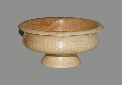 Holzschale mit fuß - mit,