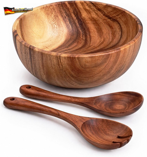 Salatschüssel holz groß - salatschüssel,