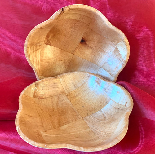 Schale aus holz blattform - schale,