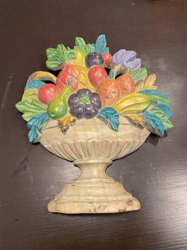 Wandrelief aus holz - holz, obstschale